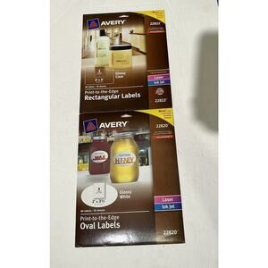 Lot Avery Oval And Rectangular Labels 4 Sheets #22822, 3x 22820 , 5x 22804 READ‎